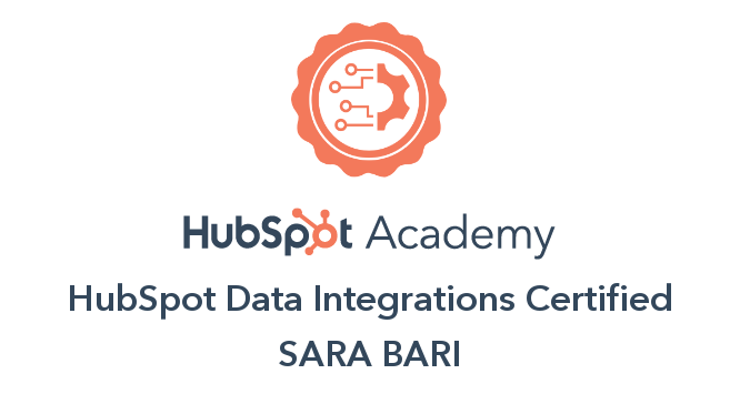 HubSpot Data Integrations Certified - Sara Bari