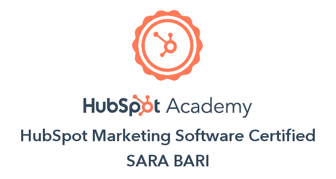 HubSpot Marketing Software Certified - Sara Bari
