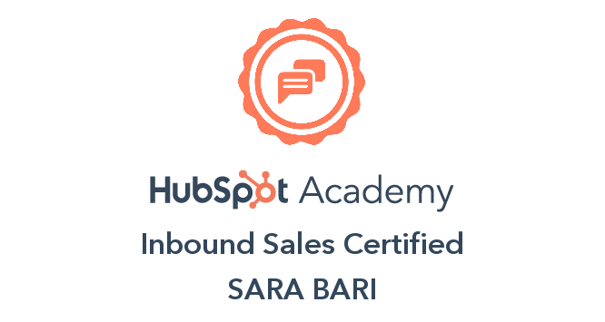 Inbound Sales Certified - Sara Bari