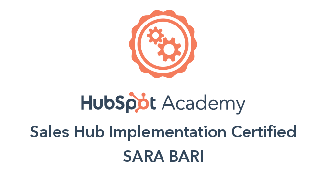 Sales Hub Implementation Certified - Sara Bari