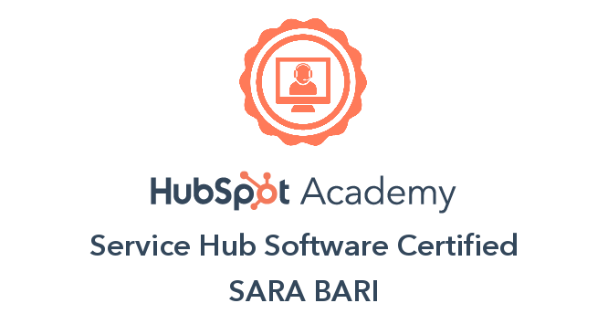 Service Hub Software Certified - Sara Bari