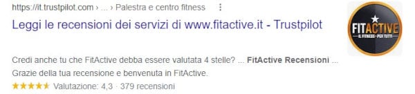 Featured Snippet - recensioni