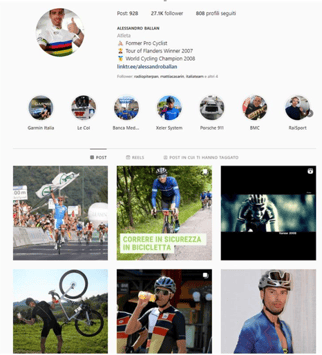 alessadro ballan influencer ciclismo